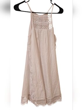 GAP White Cami Dress with Eyelet Trim Size Small